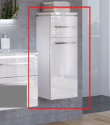 Пенал для ванної Marsan Pascal 92x35x35 лівий/правий з кошиком МДФ графіт Pascal92x35x35графит-1