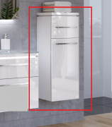 Пенал для ванной Marsan Pascal 92x35x35 левый/правый с корзиной МДФ бисмарк Pascal92x35x35бисмарк-1