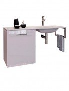 Консоль з раковиною Marsan Oscar 110х50 МДФ білий/раковина акриловий камінь Oscar2-110х50white