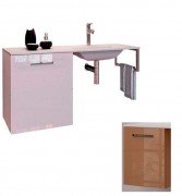 Консоль з раковиною Marsan Oscar 110х50 МДФ капучино/раковина акриловий камінь Oscar2-110х50cappuccino