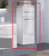 Пенал для ванної Marsan Pascal 92x35x35 лівий/правий з кошиком МДФ графіт Pascal92x35x35графит-1