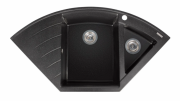 Мойка для кухни Miraggio Europe 1100x550x192 врезная с 2 чашами матовый Black 0000013