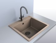 Мойка для кухни Miraggio Bodrum 510 врезная прямоугольная с переливом матовый Terra 0000005