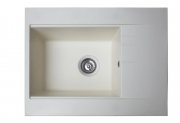 Мийка для кухні Miraggio Bodrum 650 врізна прямокутна з переливом матовий white 0000012