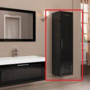 Пенал для ванної Marsan Patricia 152x35x35 МДФ чорний Patricia152x35x35черный