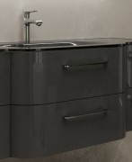 Тумба под раковину Marsan Regine 500х520х800 МДФ графит глянец REGINE800графит