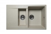 Мийка для кухні Miraggio La Pas врізна прямокутна з 2 чашами з переливом матовий Sand 0000022