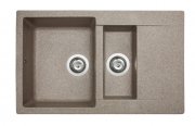 Мийка для кухні Miraggio La Pas врізна прямокутна з 2 чашами з переливом матовий Terra 0000024