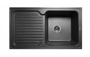 Мойка для кухни Miraggio Orlean врезная прямоугольная с крылом с переливом матовый Black 0000033