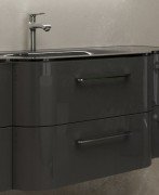 Тумба під раковину Marsan Regine 500х520х800 МДФ графіт глянець REGINE800графит