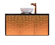 Тумба под раковину Marsan Penelope 1200 МДФ черный/золото Penelope1200blackg