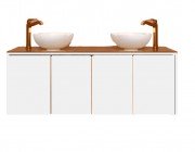 Тумба під раковину Marsan Penelope 1600 МДФ білий Penelope1600white