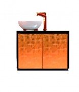 Тумба під раковину Marsan Penelope 900 МДФ чорний/золото Penelope900blackg