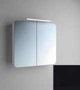 Дзеркальна шафа Marsan Adele-3 підвісний 70х65 см МДФ чорний Adele3-70х65black