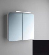 Дзеркальна шафа Marsan Adele-3 підвісний 100х65 см МДФ чорний Adele3-100х65black