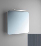 Зеркальный шкаф Marsan Adele-3 подвесной 100х65 см МДФ графит Adele3-100х65graphite