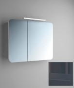Дзеркальна шафа Marsan Adele-2 підвісний 80х65 см МДФ графіт Adele80х65graphite