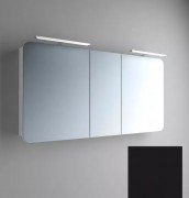 Зеркальный шкаф Marsan Adele-5 подвесной 150х65 см МДФ черный Adele5-150х65black