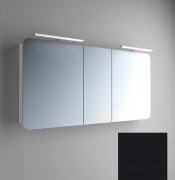 Зеркальный шкаф Marsan Adele-5 подвесной 140х65 см МДФ черный Adele5-140х65black