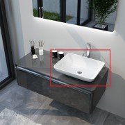 Раковина для ванной Marsan Квадро 50х40 накладная белый матовый Квадро50х40-2