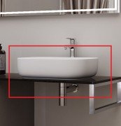 Раковина для ванної Marsan Тіна 54х38 накладна білий матовий Тіна54х38-2