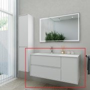 Тумба під раковину Marsan Armel 1100 права/ліва акриловий камінь білий матовий Armel1100L/R