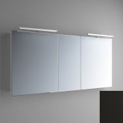 Зеркальный шкаф Marsan Therese-5 подвесной 65х140 см МДФ черный THERESE5-140черный