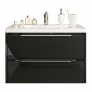 Тумба під раковину Marsan Therese 100х47.5 см МДФ чорний THERESE100черный