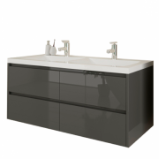 Тумба під раковину Marsan Therese 120х47.5 см МДФ чорний THERESE120черный