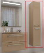 Пенал для ванной Marsan Aurore 160х31 МДФ с корзиной капучино Aurore160х31капучино