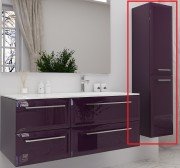 Пенал для ванної Marsan Aurore 160х31 МДФ з кошиком баклажан Aurore160х31баклажан