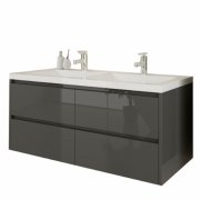 Тумба під раковину Marsan Therese 120х47.5 см МДФ чорний THERESE120черный