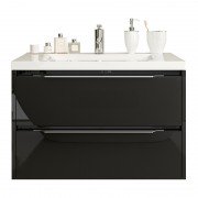 Тумба під раковину Marsan Therese 60x47.5 см МДФ чорний THERESE60черный