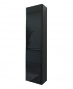 Пенал для ванной Marsan Brigitte 37х160 см с корзиной МДФ черный Brigitte370black-k