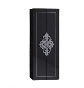 Пенал для ванної Marsan Christine 45х120 см МДФ чорний/срібло Christine450blacks