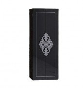 Пенал для ванної Marsan Christine 45х120 см МДФ чорний/срібло Christine450blacks