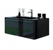 Тумба під раковину Marsan Brigitte 900 МДФ чорний Brigitte900black