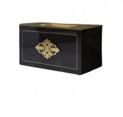 Тумба под раковину Marsan Christine 1000 МДФ черный/золото Christine1000blackg