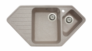 Мийка для кухні Miraggio Tirion врізна з 2 чашами з крилом матовий Sand 0000042