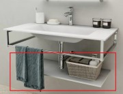 Полка для ванной Marsan 60х35 см стекло белый Marsan60х35white