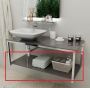 Полка для ванной Marsan 60х35 см стекло бисмарк Marsan60х35bismarck