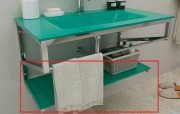 Полка для ванной Marsan 70х35 см стекло мята Marsan70х35mint