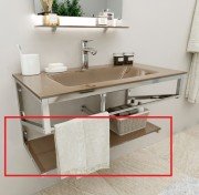 Полиця для ванної Marsan 70х35 см скло капучино Marsan70х35cappuccino