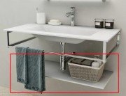 Полка для ванной Marsan 80х35 см акриловый камень Marsan80х35