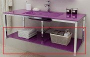 Полка для ванной Marsan 80х35 см стекло виолет Marsan80х35violet