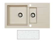 Мийка для кухні Marmorin Tama 1,5k 10 78х43,5 см штучний камінь Magranit білий 390 513 006