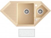 Мойка для кухни Marmorin Cire trapez 100х50 см искусственный камень Magranit белый 375 613 006