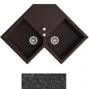 Мийка для кухні Marmorin Debra 2k 0,50 83х51 см штучний камінь Magranit чорний 436 213 002