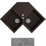 Мойка для кухни Marmorin Debra 2k 0,50 83х51 см искусственный камень Magranit серый 436 213 003