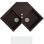 Мийка для кухні Marmorin Debra 2k 0,50 83х51 см штучний камінь Magranit білий 436 213 006